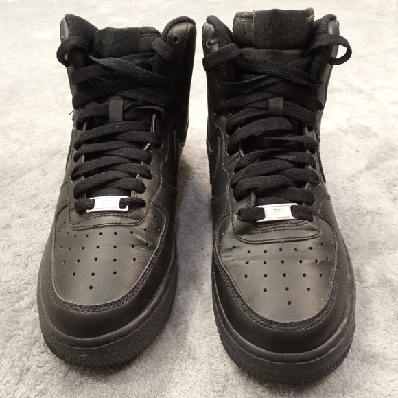 Nike Air Force Other - Nie Air Foece 1 Men's Black High-Top Sneakers Size 7y